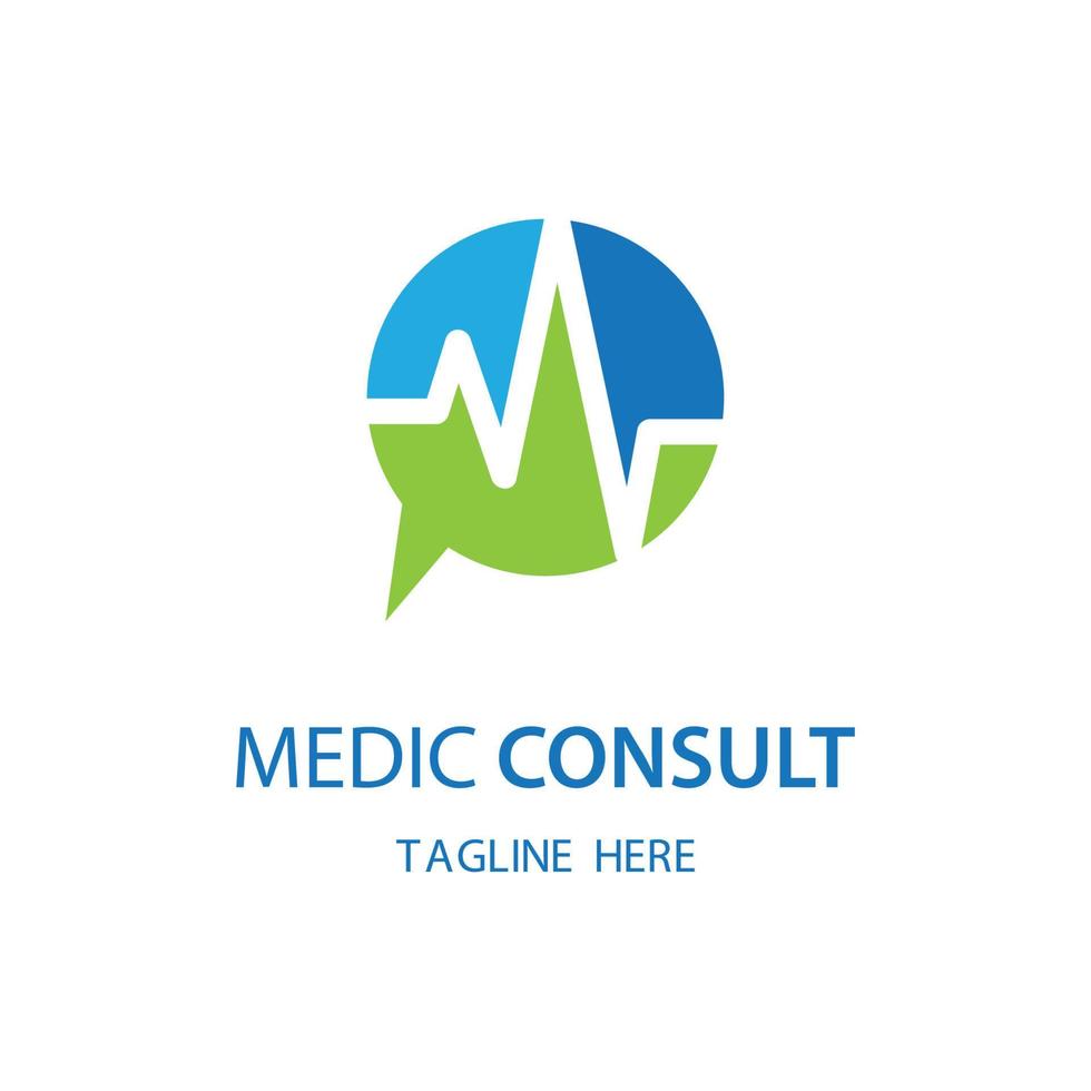 Medic consult logo images vector