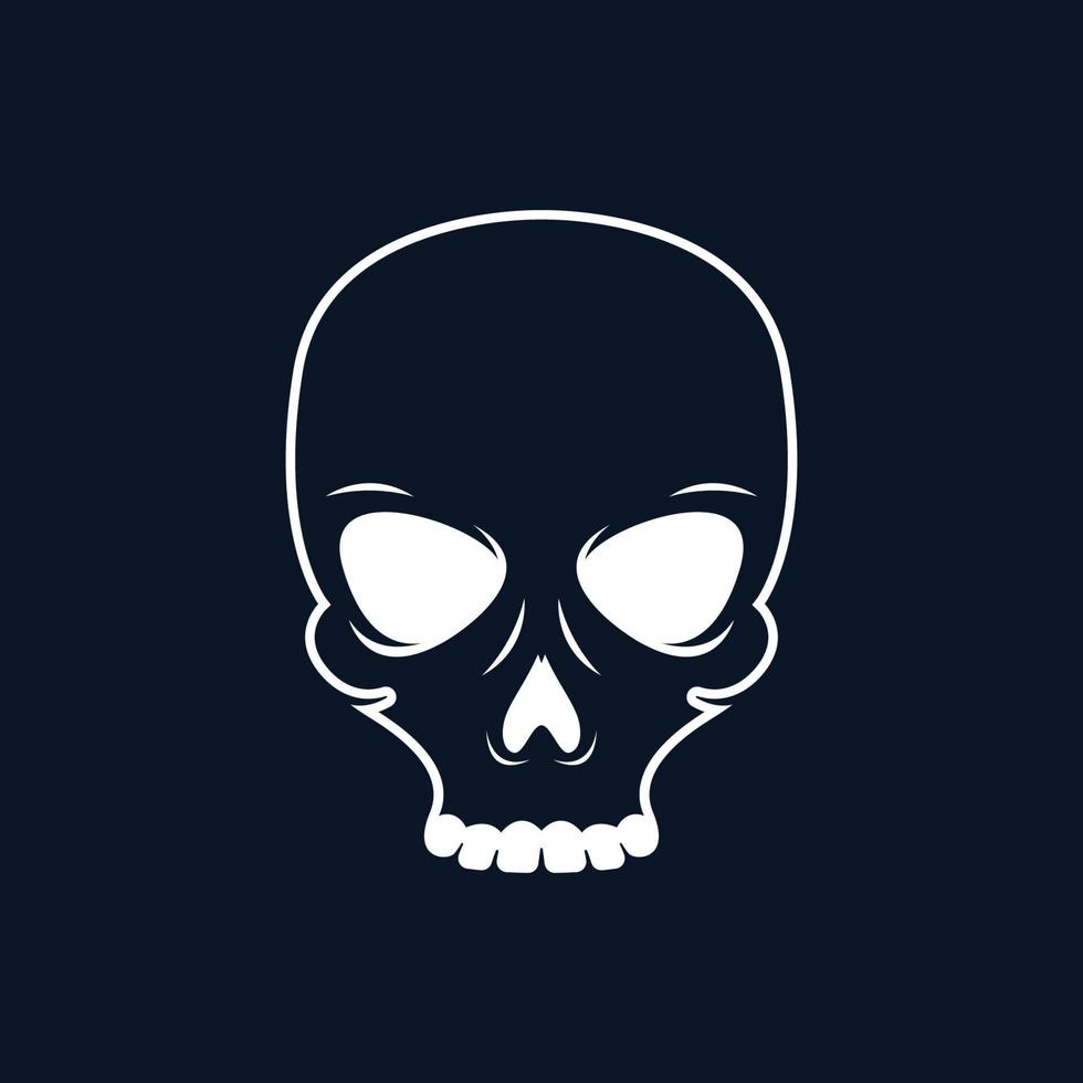 Skull vector icon illustration