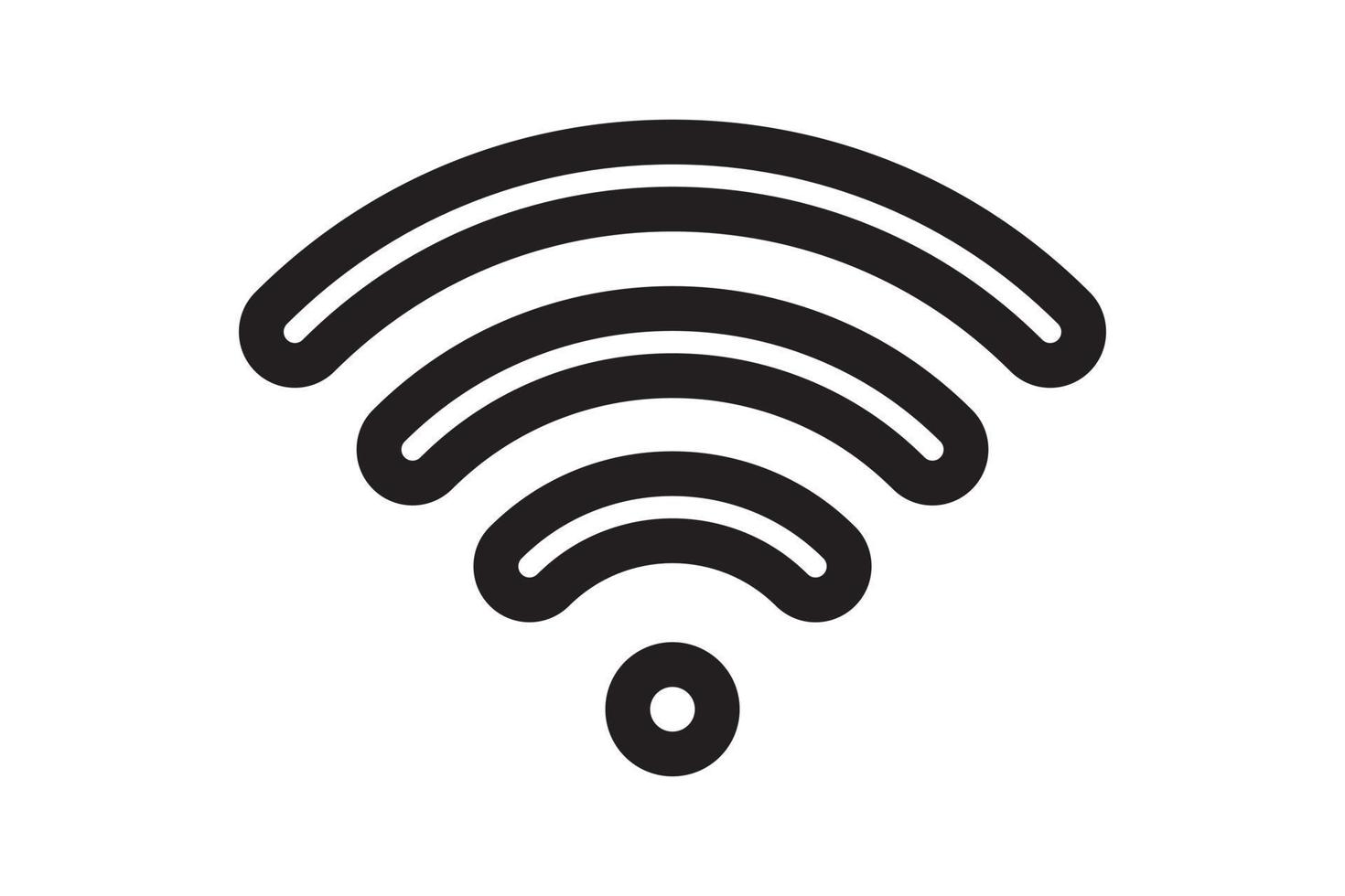 Wi Fi symbol signal connection. Vector wireless internet technology sign. Wifi network communication icon.
