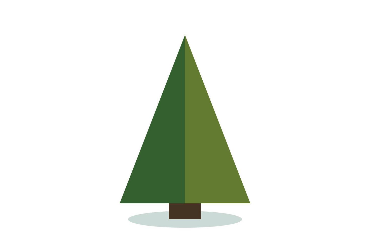 Christmas tree vector icon. Modern style fir symbol in color for holiday decoration, gift card design.