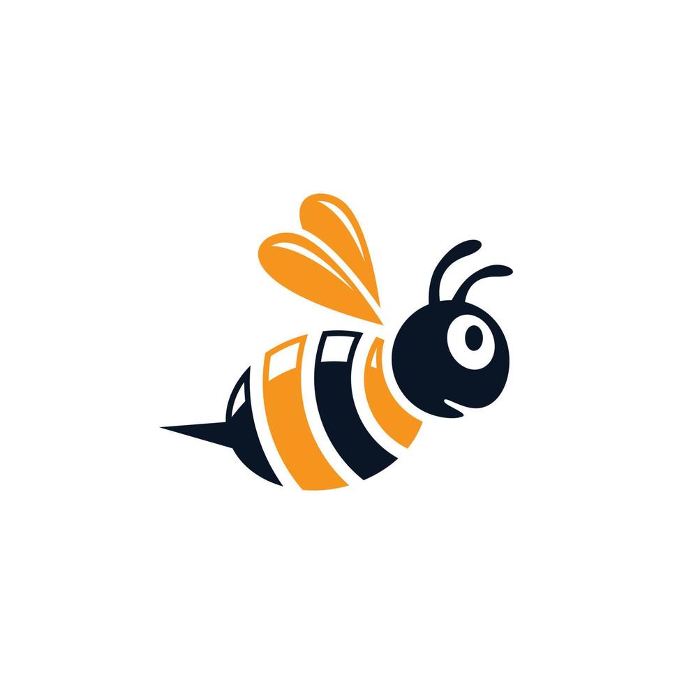 Bee logo vector icon illustration