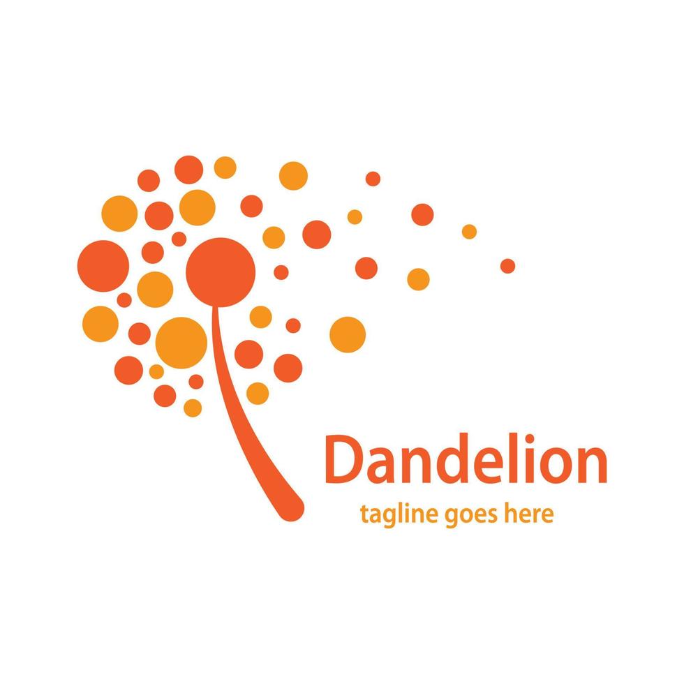 Dandelion symbol vector icon