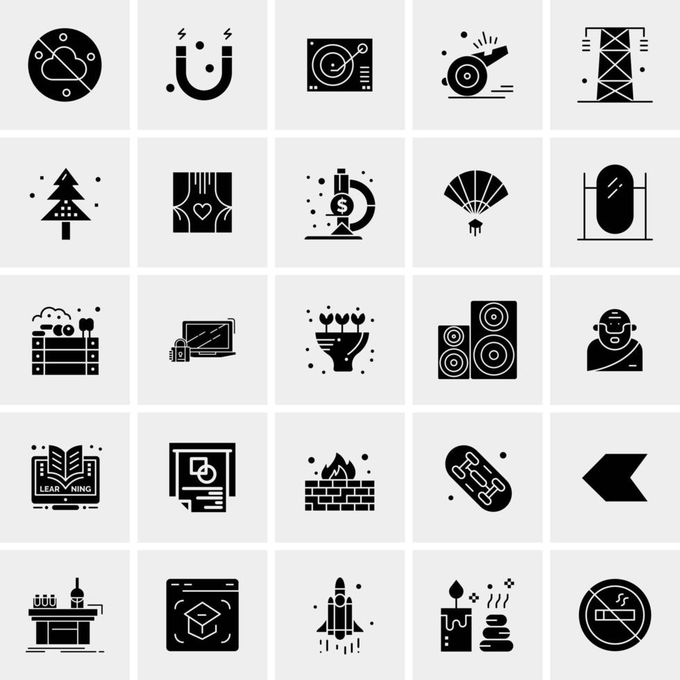 25 iconos de negocios universales vector ilustración de icono creativo para usar en proyectos relacionados con la web y dispositivos móviles