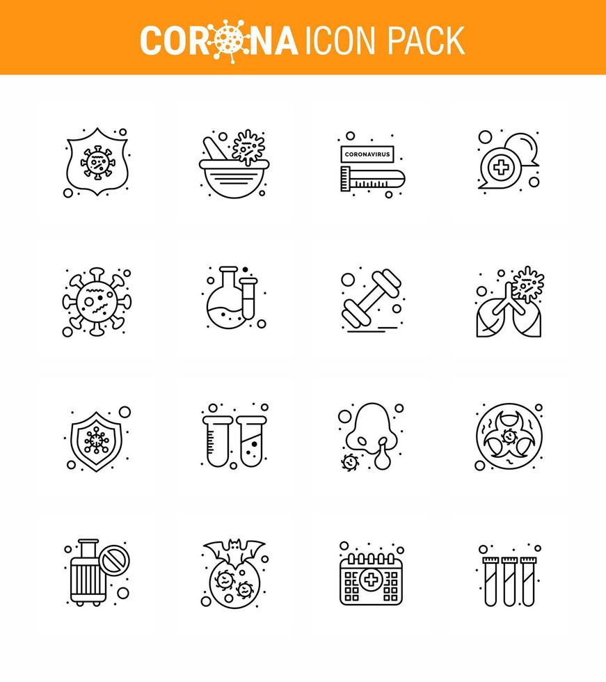 Coronavirus Prevention 25 icon Set Blue corona online blood medical chat viral coronavirus 2019nov disease Vector Design Elements