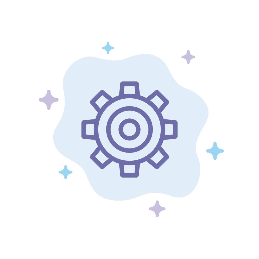 Basic General Job Setting Universal Blue Icon on Abstract Cloud Background vector