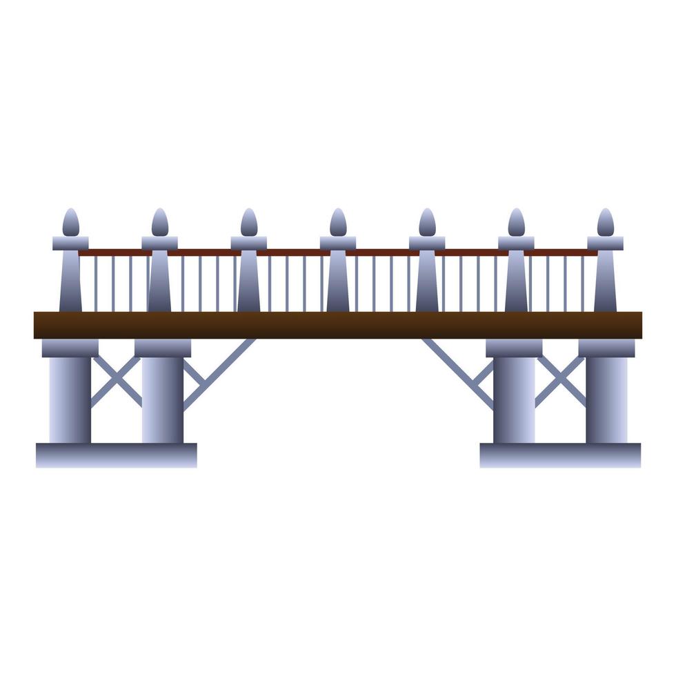 Modern bridge icon, cartoon style vector