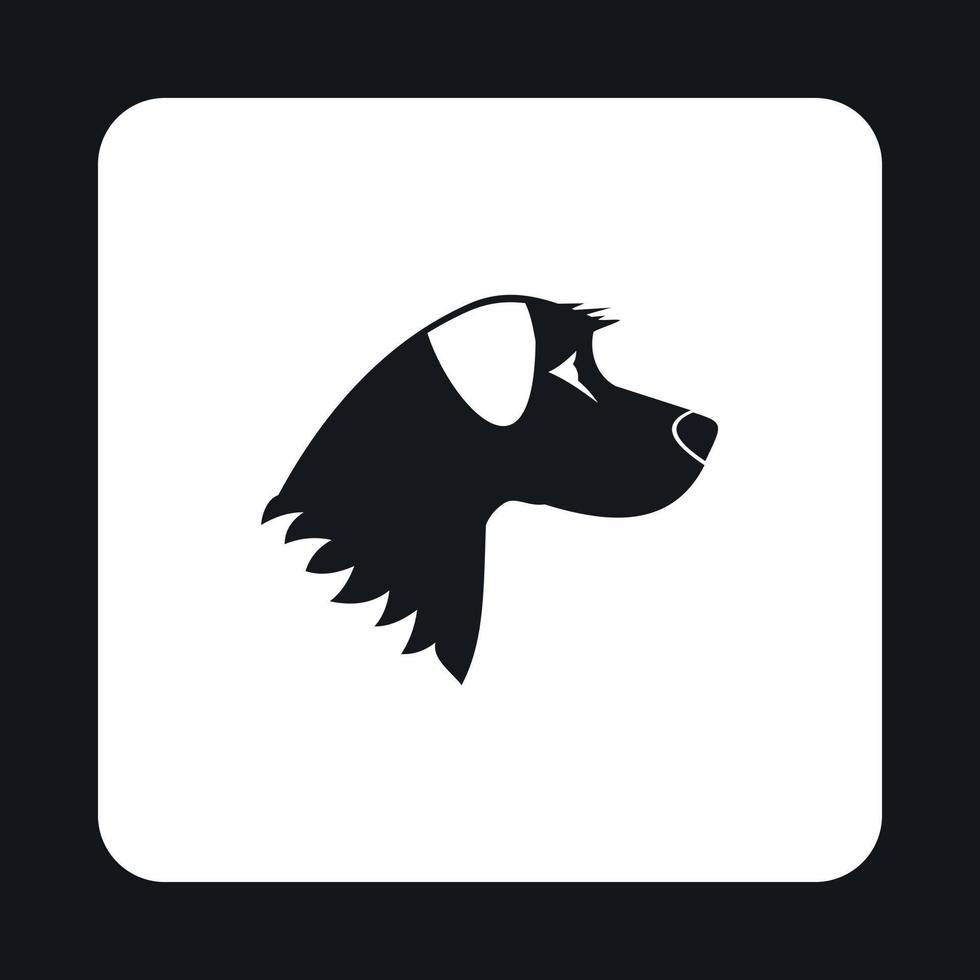 Dog icon, simple style vector