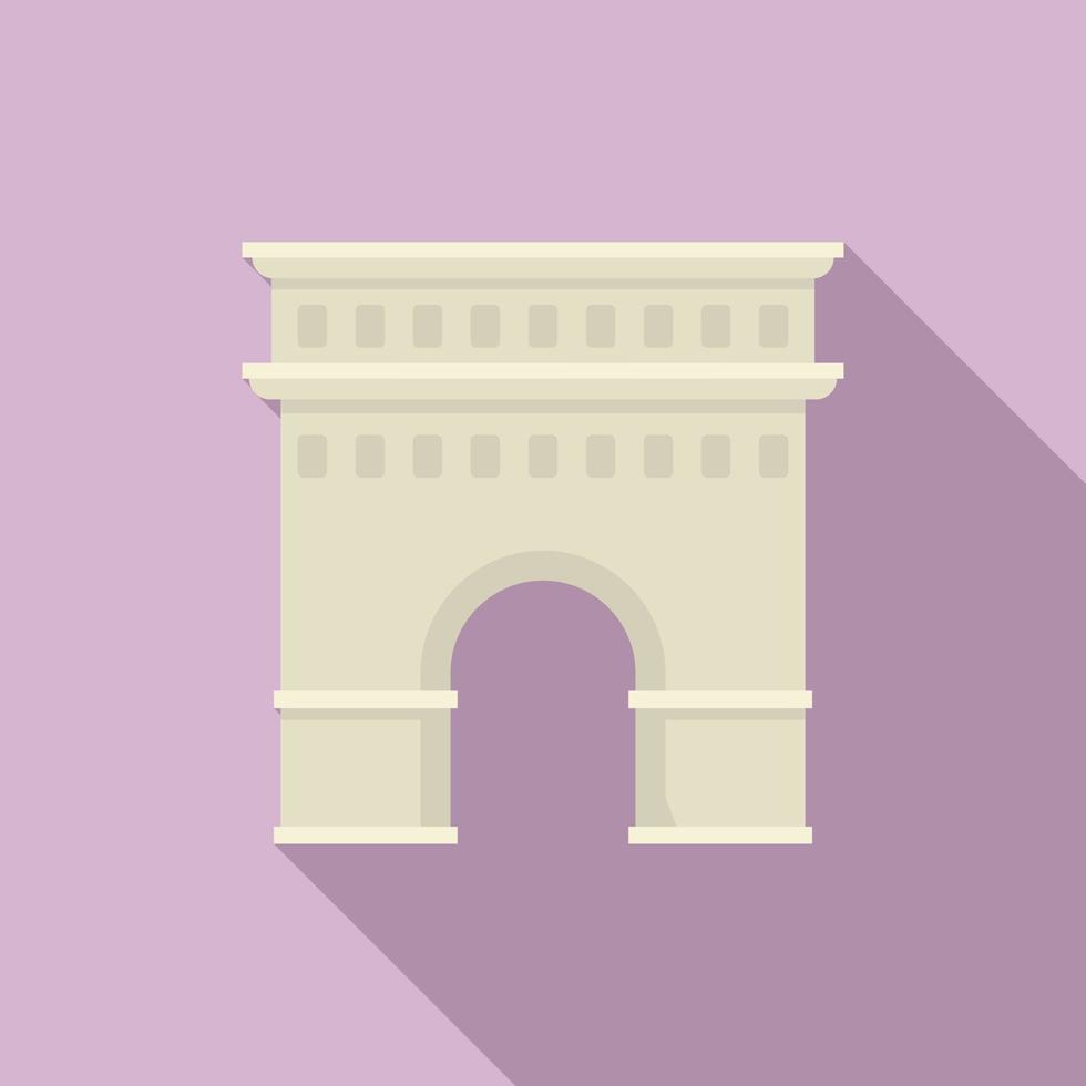 Temple sightseeing icon, flat style vector