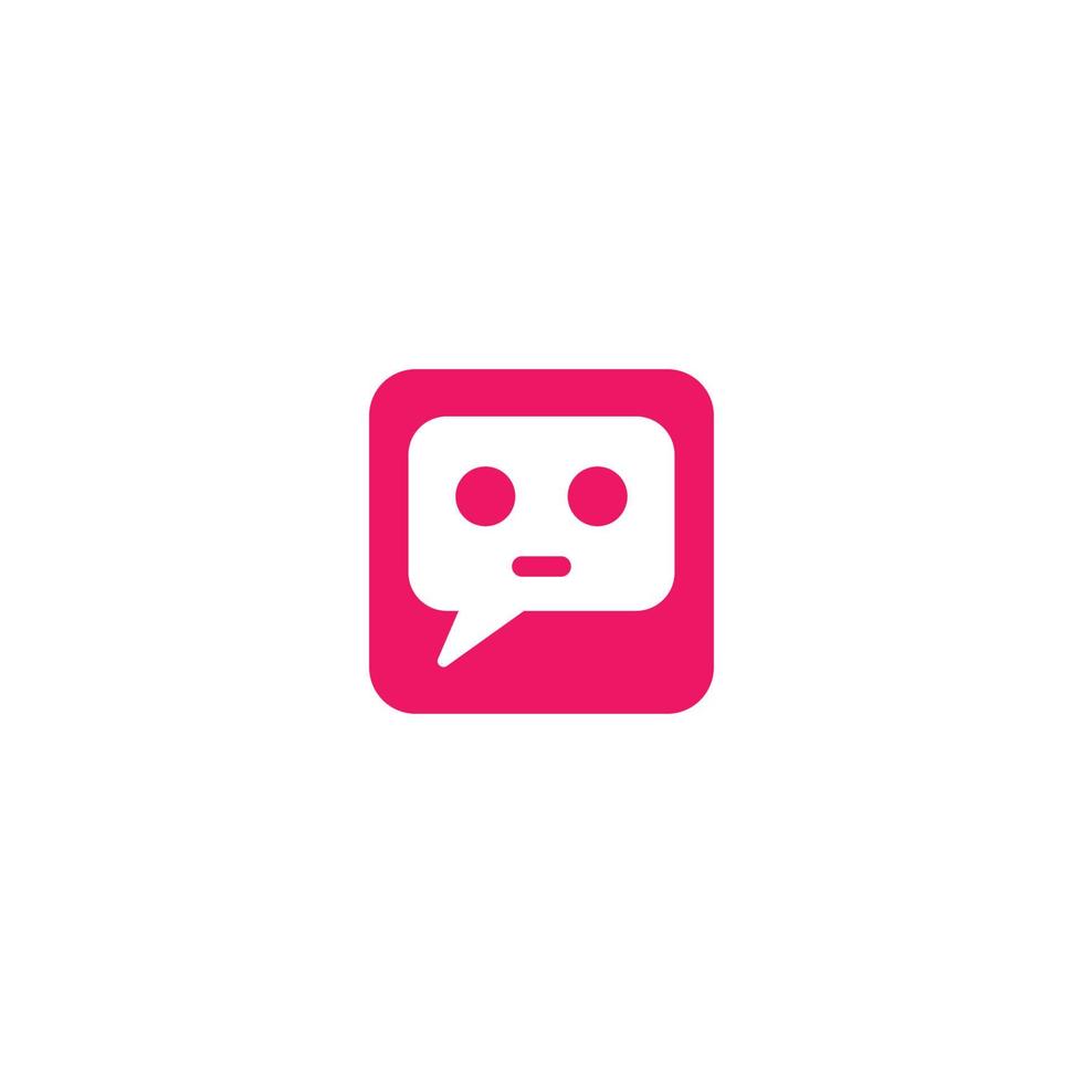 Chat bot symbol and logo vector icon