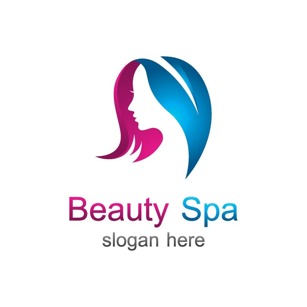 logotipo de spa y salón de belleza vector