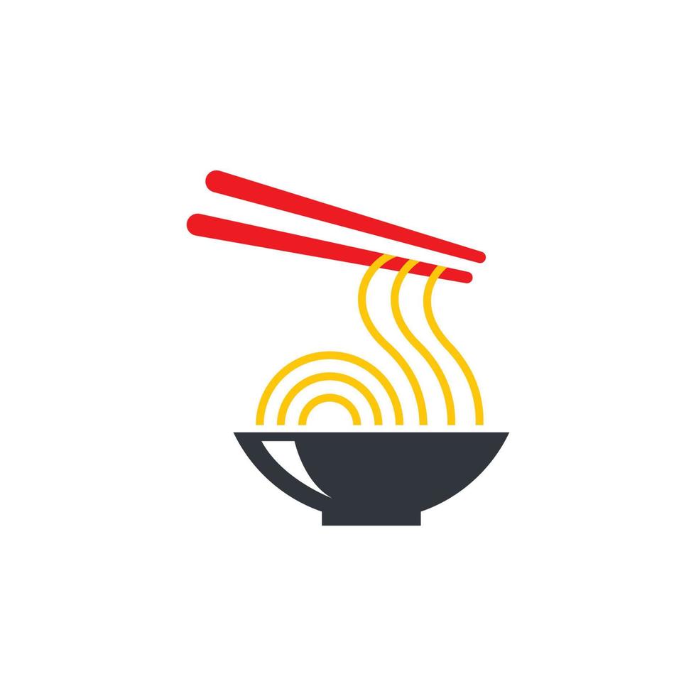 Hot noodle logo vector icon