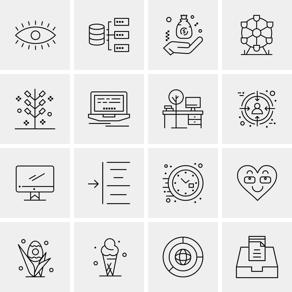16 Business Universal Icons Vector Creative Icon Illustration to use in web and Mobile Related project