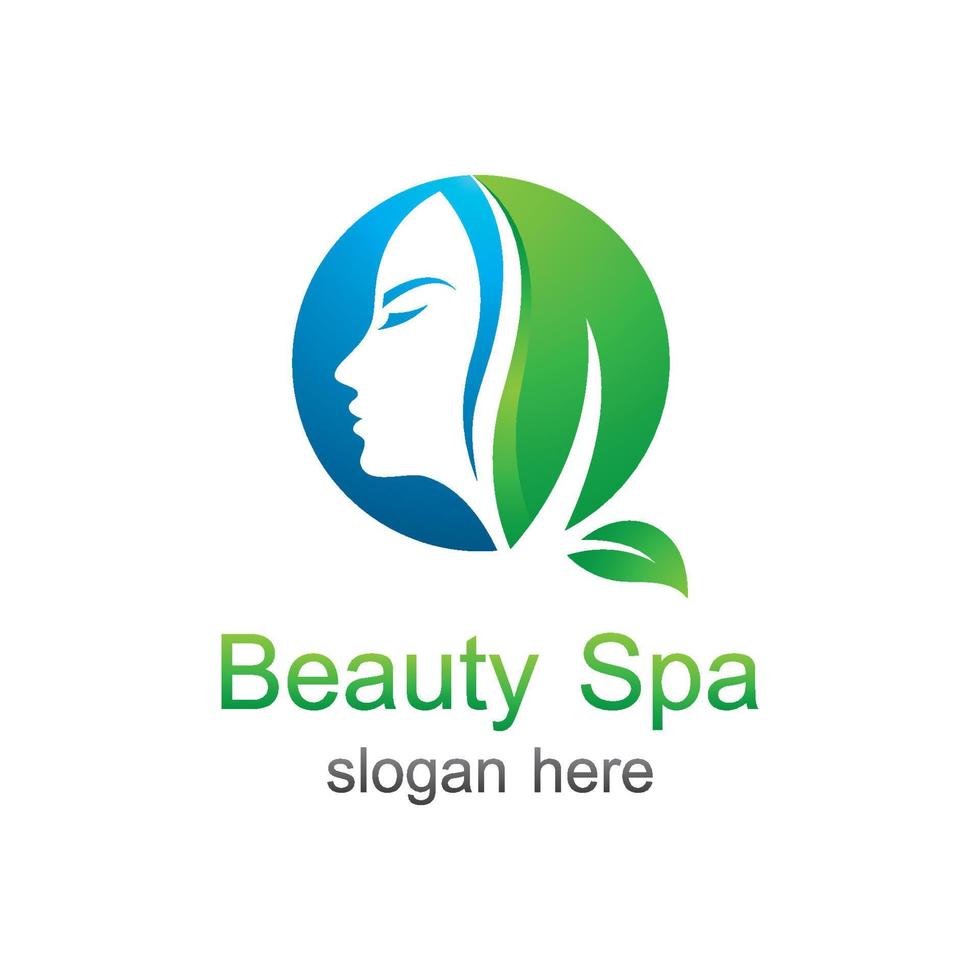 logotipo de spa y salón de belleza vector