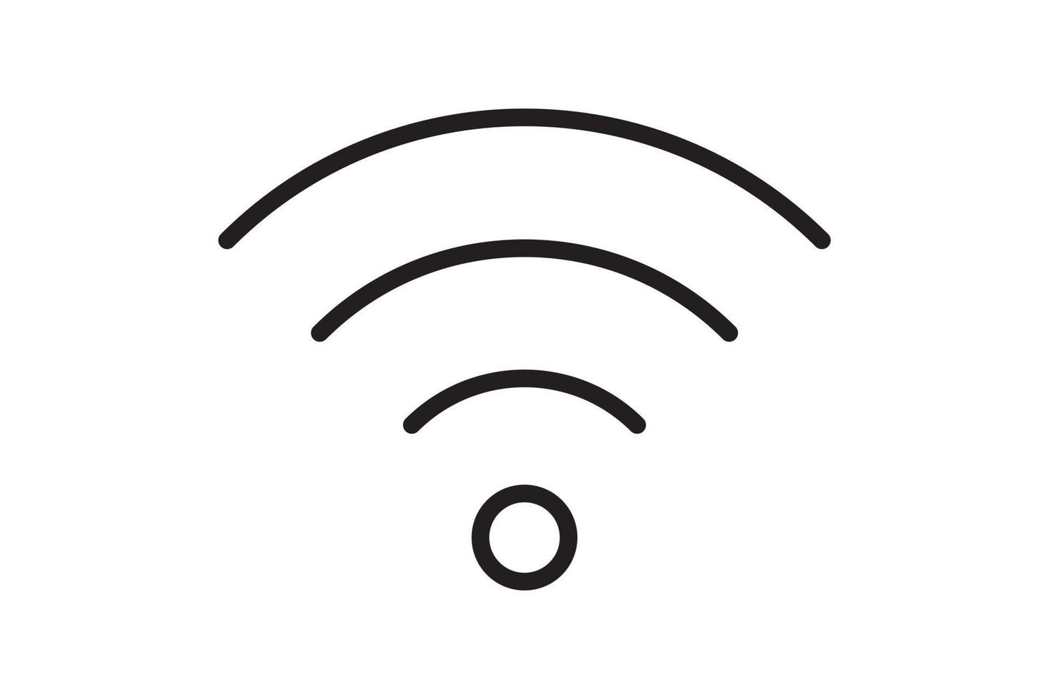 Wi Fi symbol signal connection. Vector wireless internet technology sign. Wifi network communication icon.