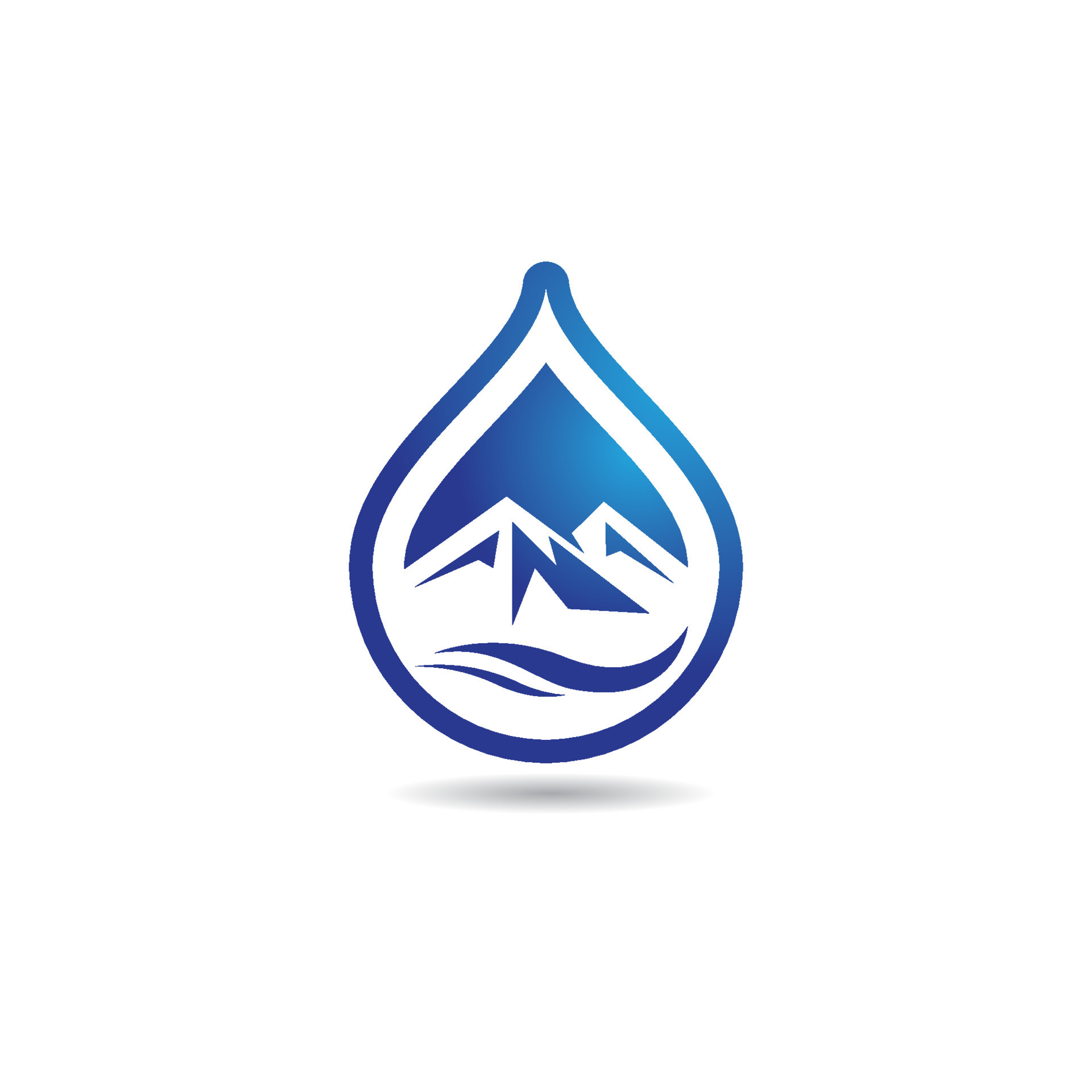 Water drop logo 14666037 Vector Art at Vecteezy