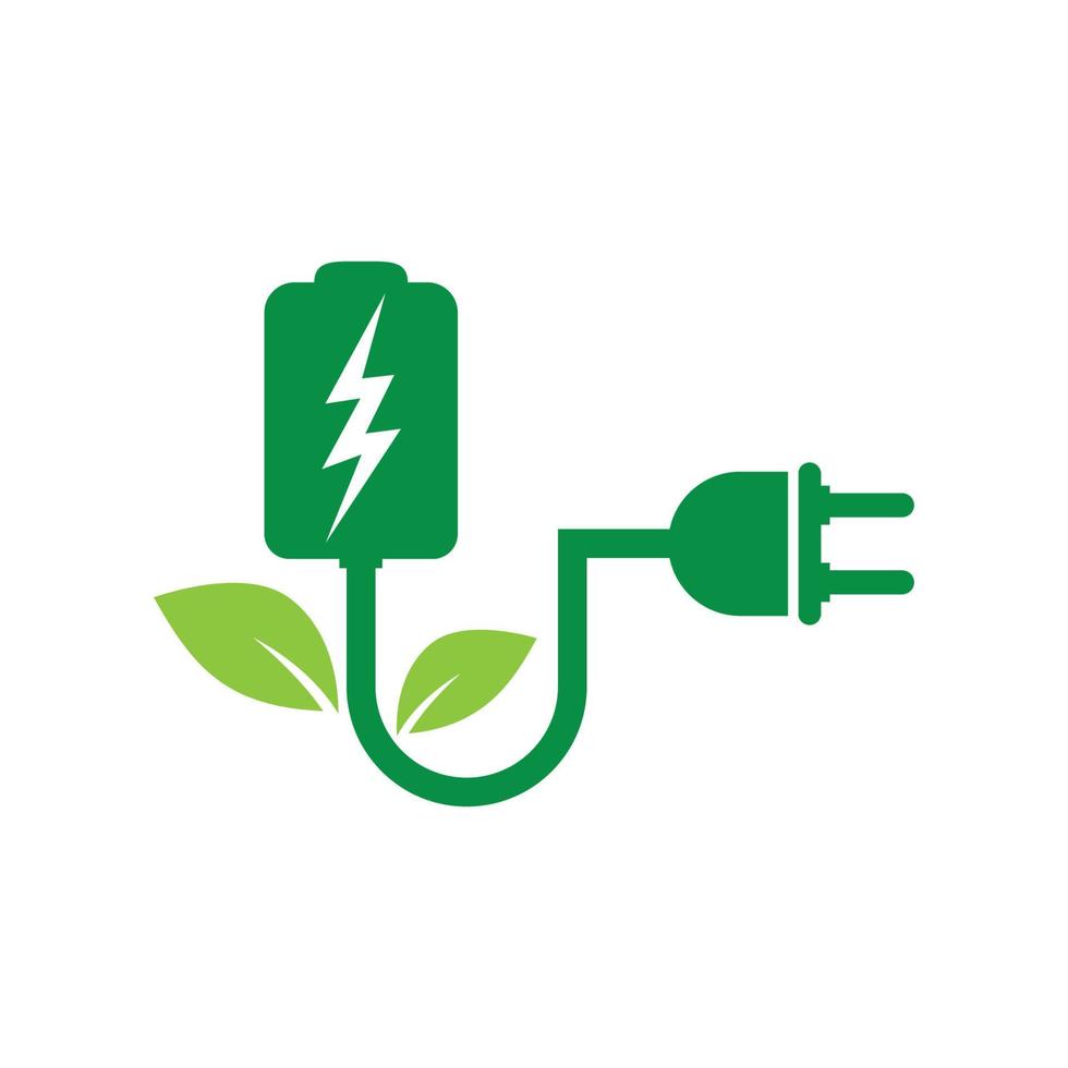 Eco energy icon vector