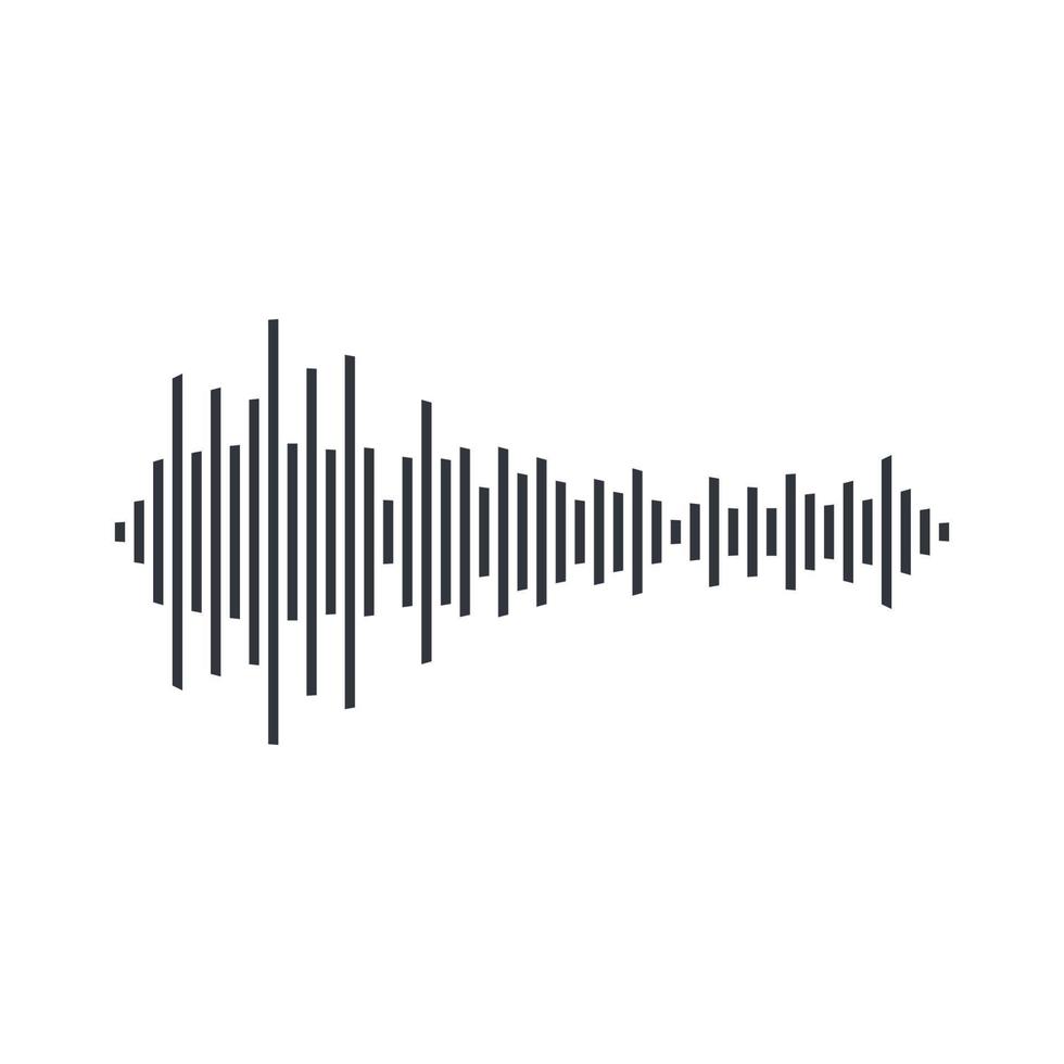 Sound wave vector icon