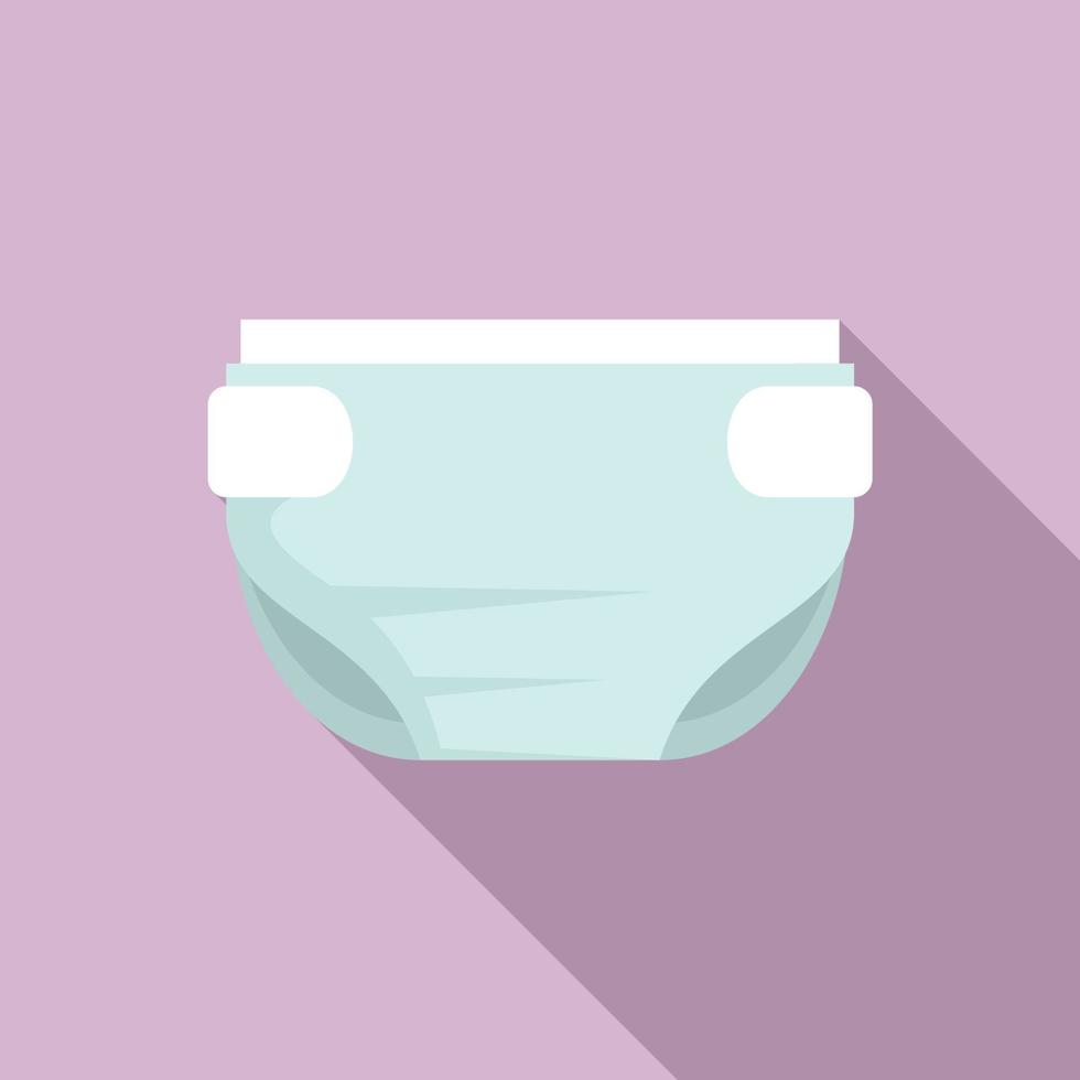 Comfortable diaper icon, flat style vector