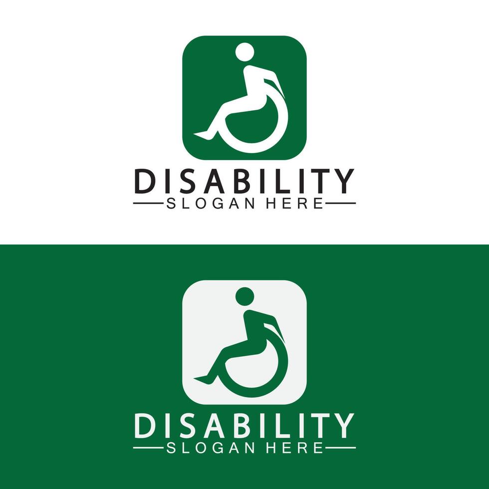 Passionate Disability People Support Logo. Wheel Chair Logo Illustration. vector