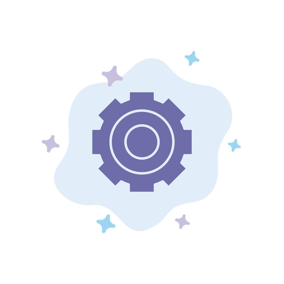 Basic General Job Setting Universal Blue Icon on Abstract Cloud Background vector