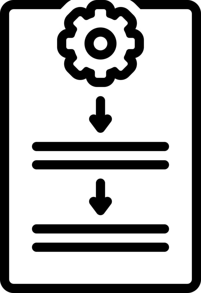 icono de línea para el procedimiento vector