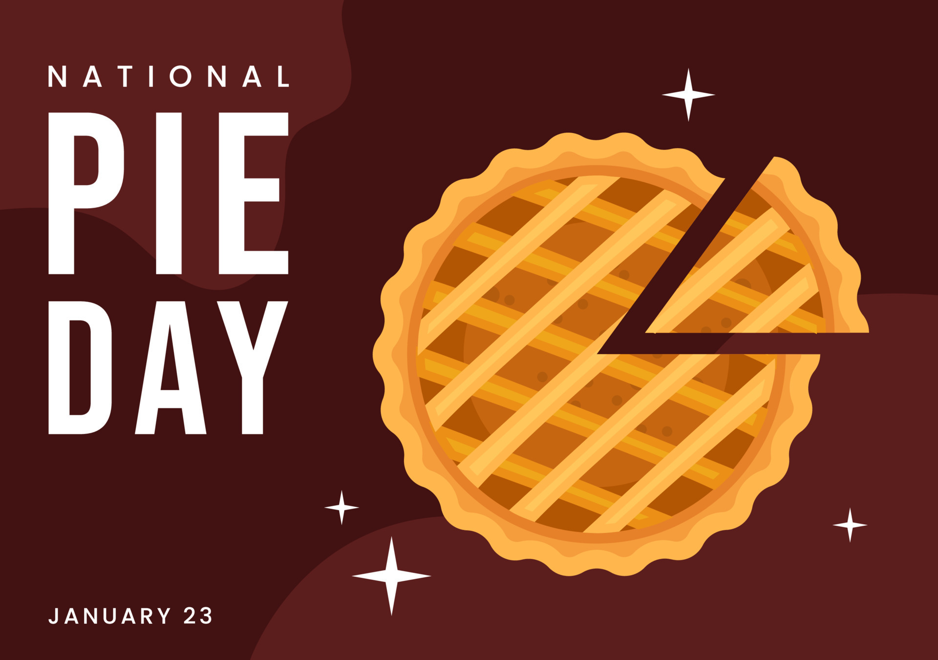 National Pie Day on January 23 with Food Consisting of Pastry Shells and Various Fillings in