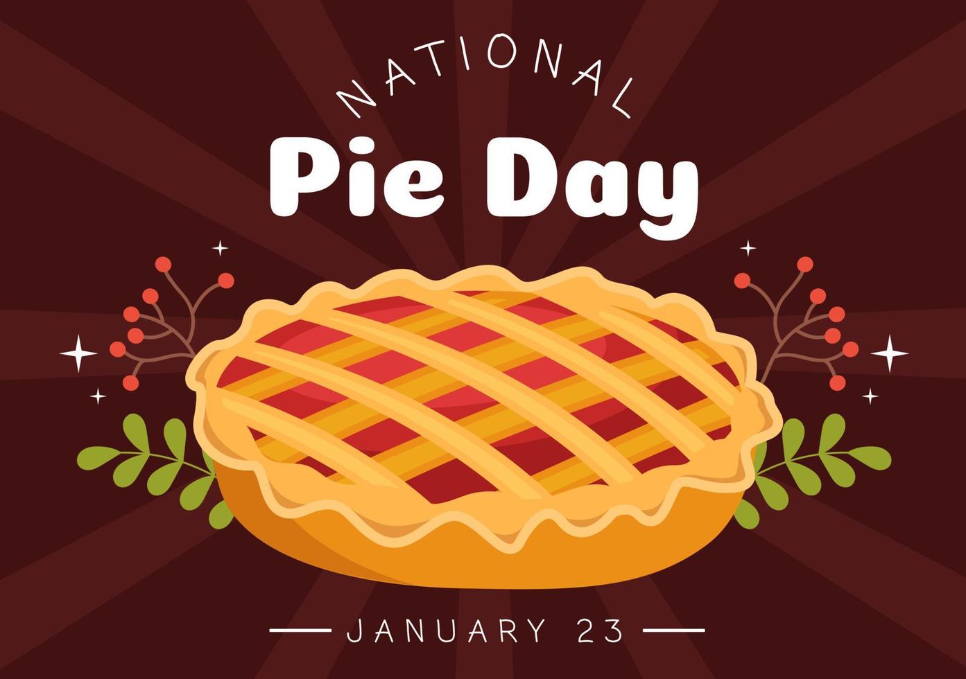 National Pie Day on January 23 with Food Consisting of Pastry Shells and Various Fillings in