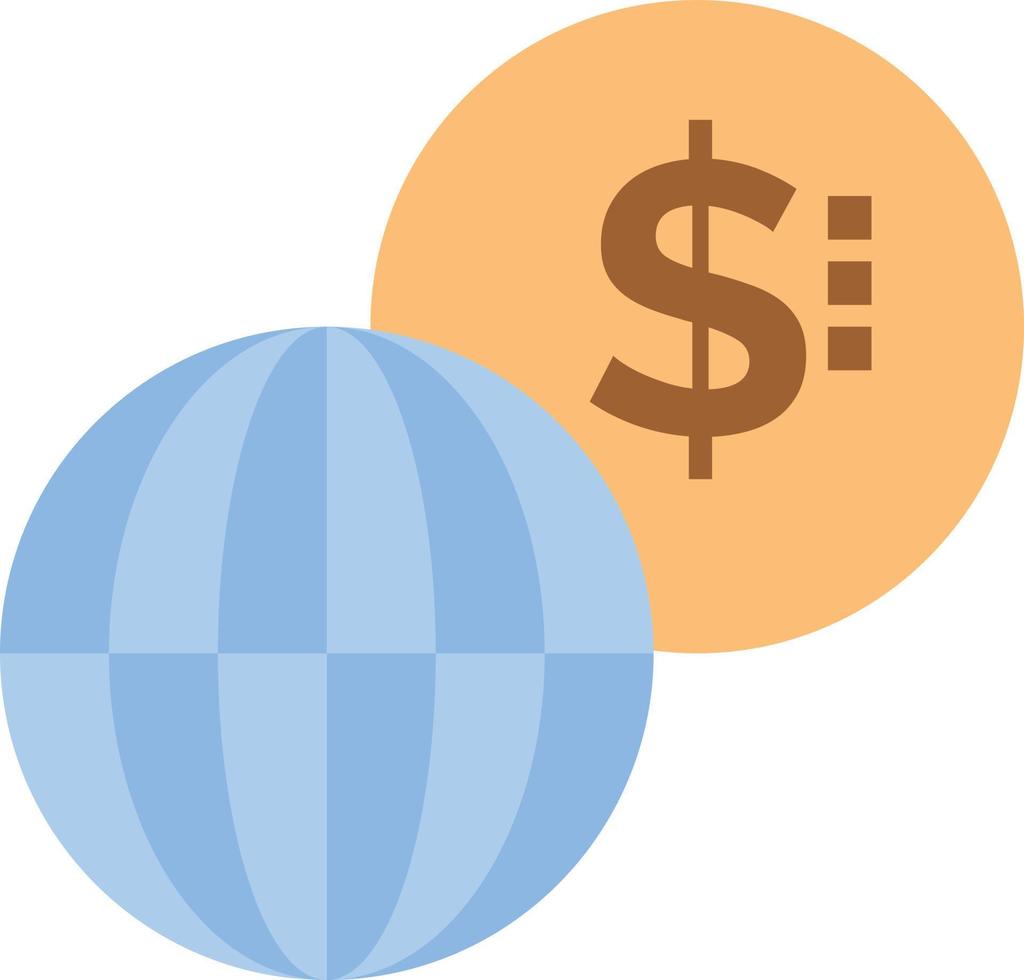plantilla de banner de icono de vector de icono de color plano moderno de mercados globales de negocios