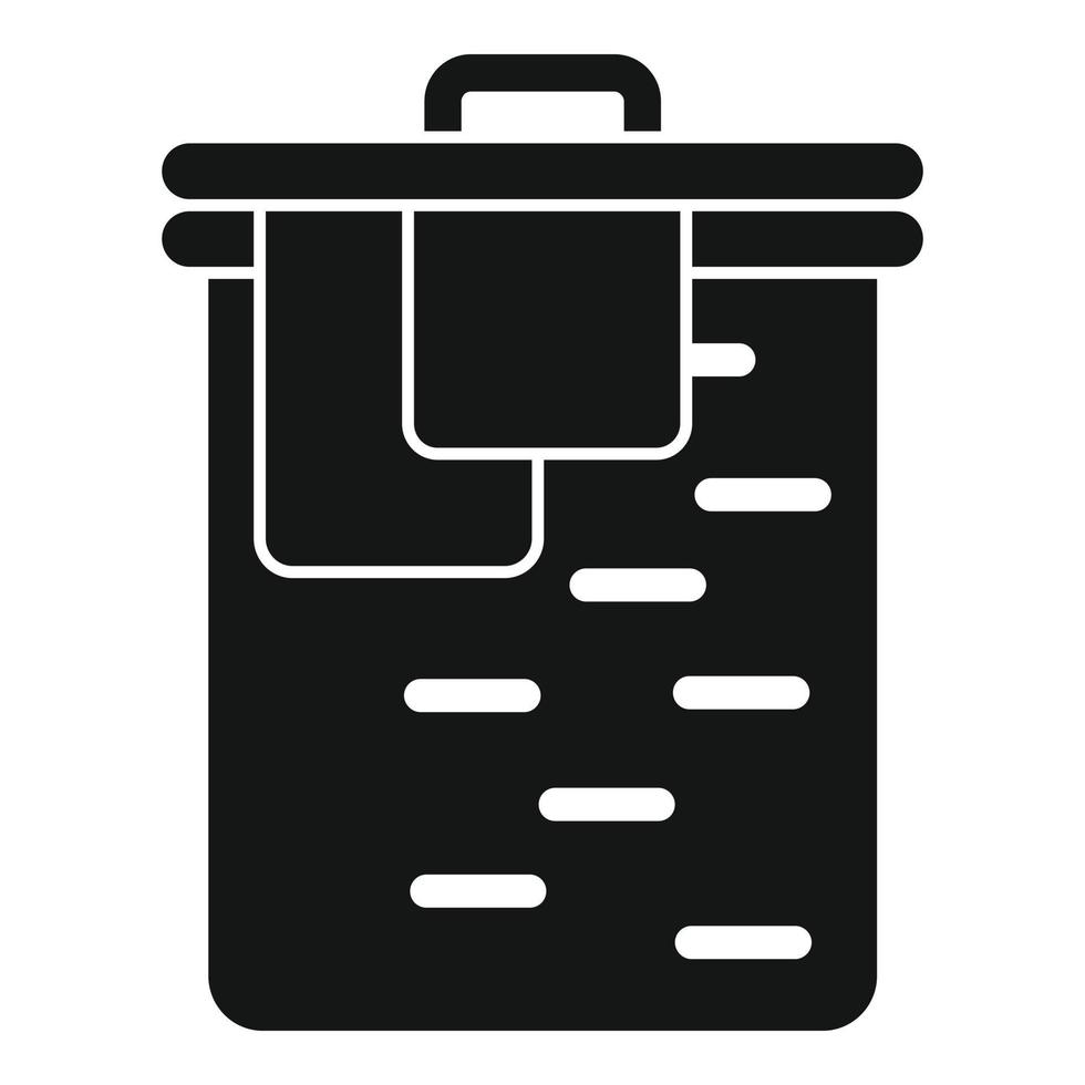 Softener clothes box icon, simple style vector