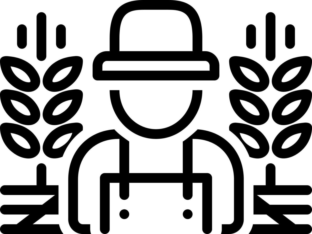 icono de línea para rural vector