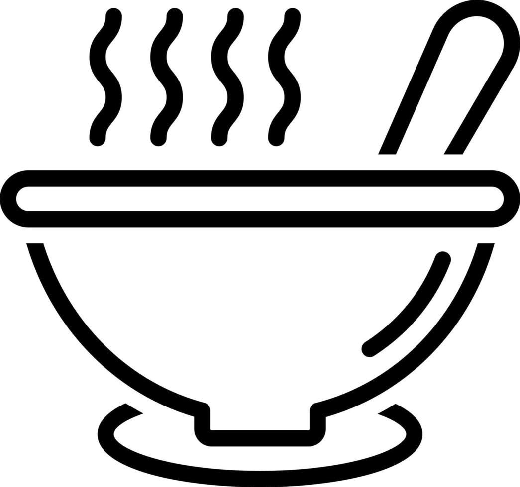 line icon for soup vector