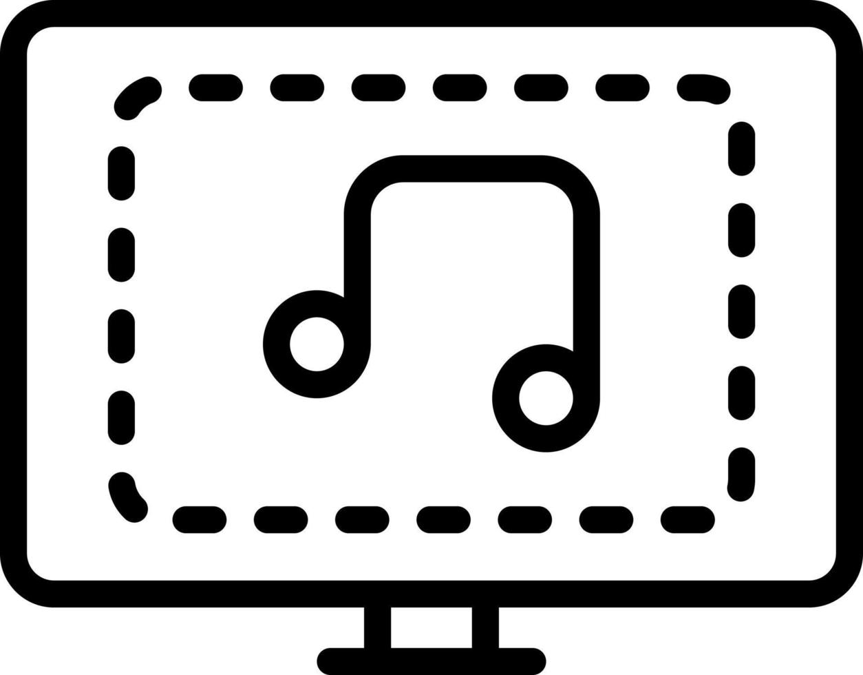 icono de línea para música vector