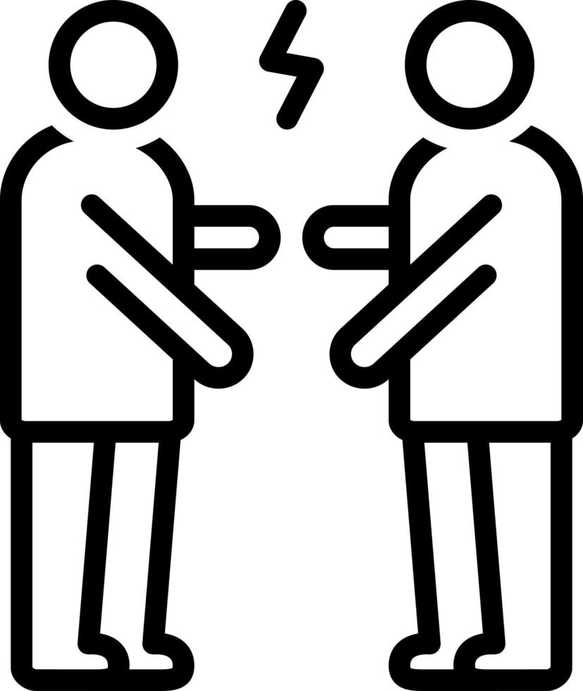 line icon for confront vector