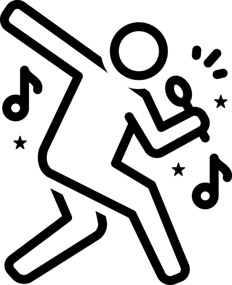 line icon for singer vector
