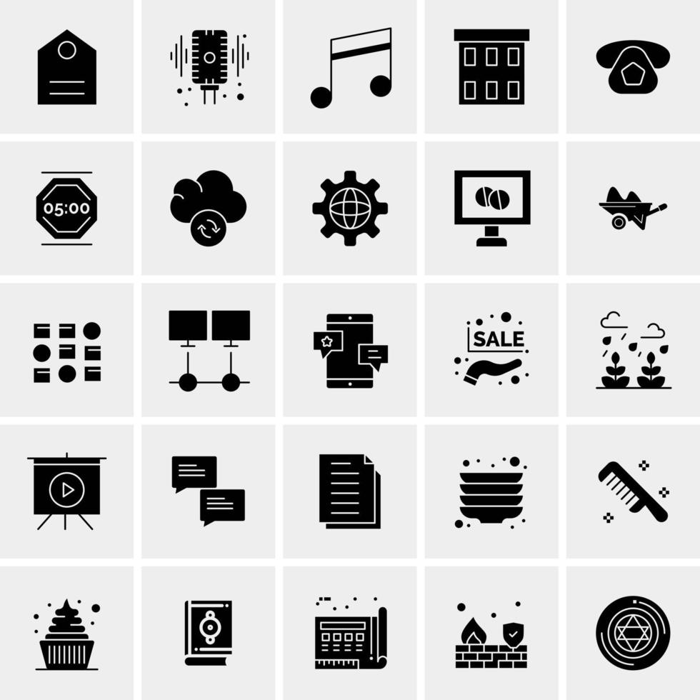 25 iconos de negocios universales vector ilustración de icono creativo para usar en proyectos relacionados con la web y dispositivos móviles