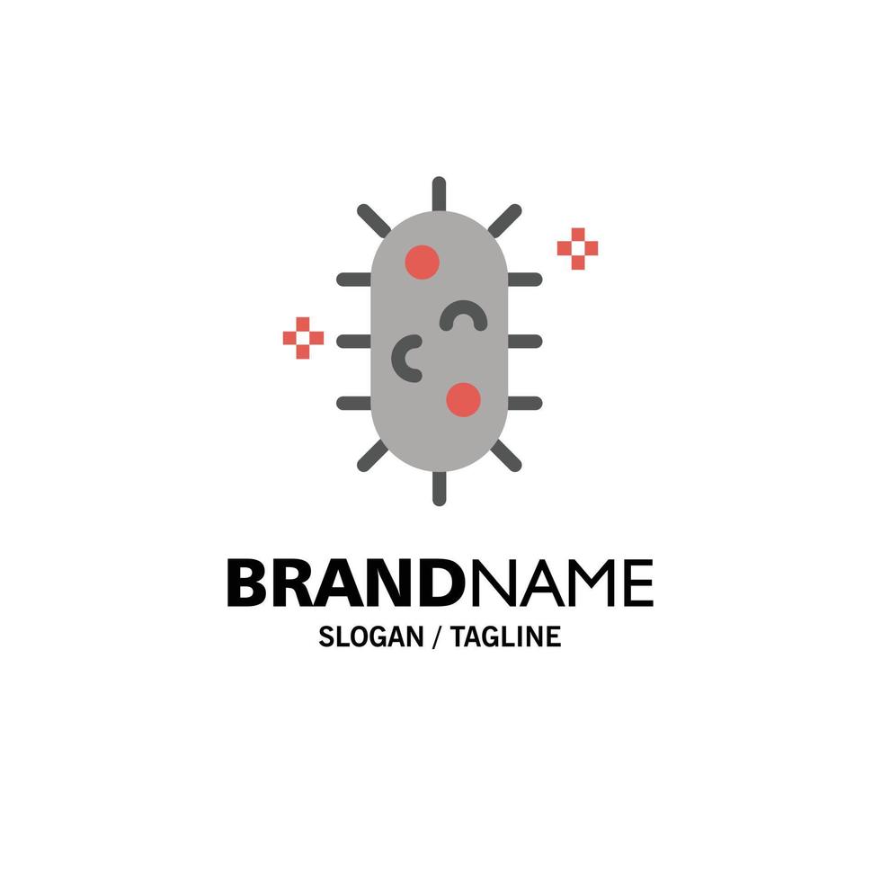 Bacteria Biochemistry Biology Chemistry Business Logo Template Flat Color vector