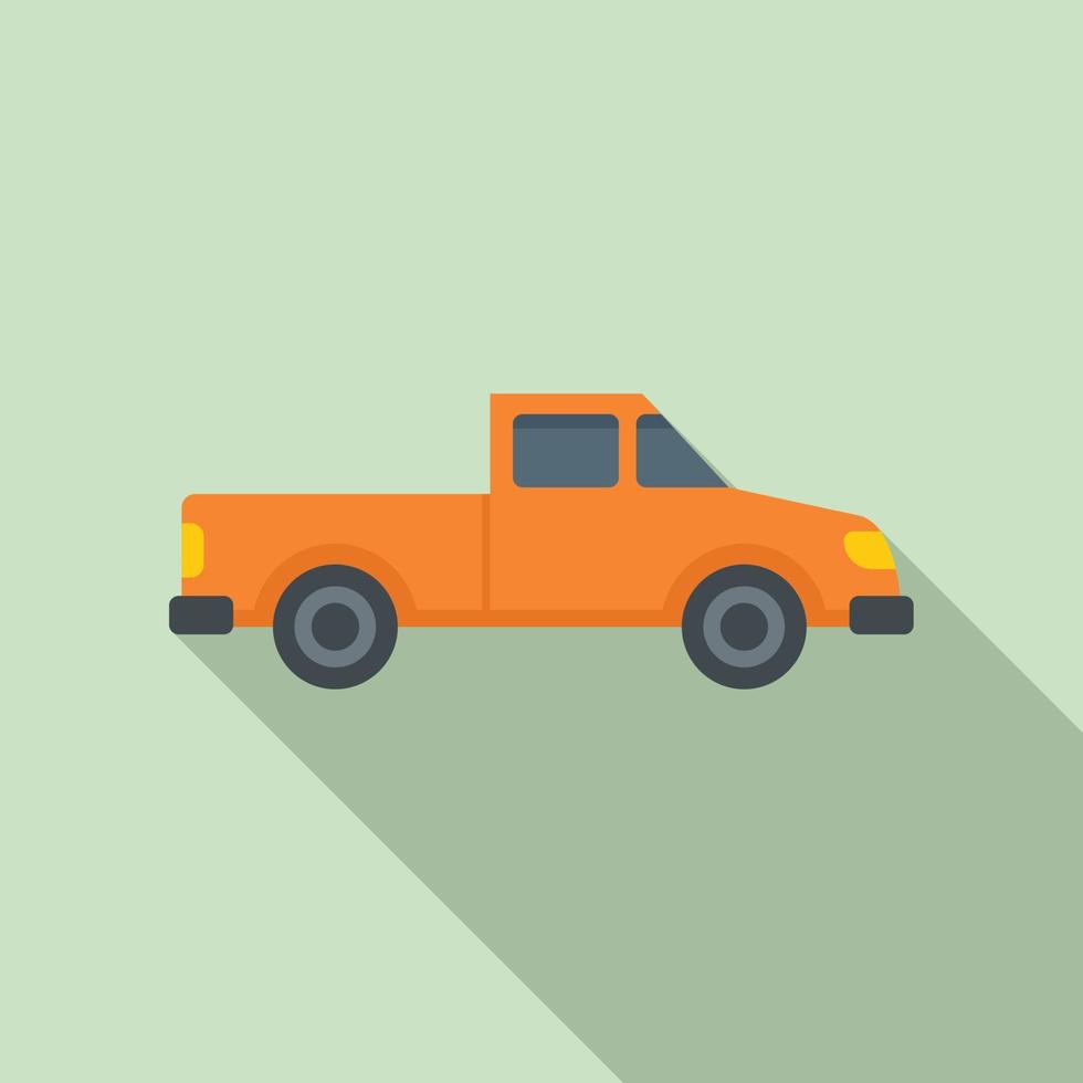 Hitchhiking pickup icon, flat style vector