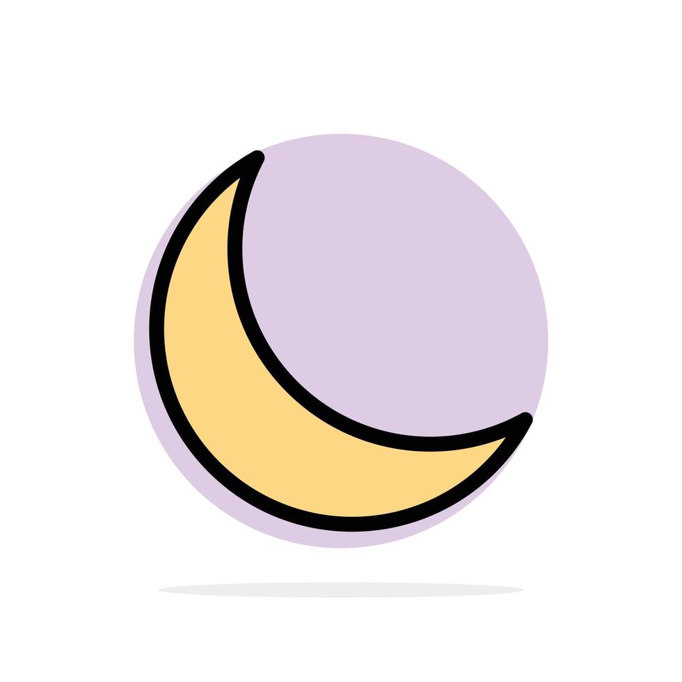 Moon Night Sleep Natural Abstract Circle Background Flat color Icon vector