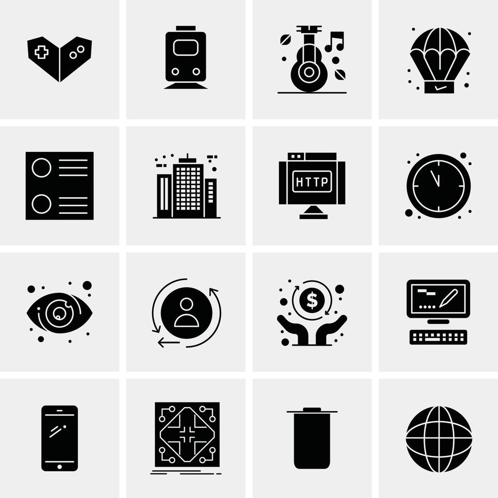 16 Business Universal Icons Vector Creative Icon Illustration to use in web and Mobile Related project