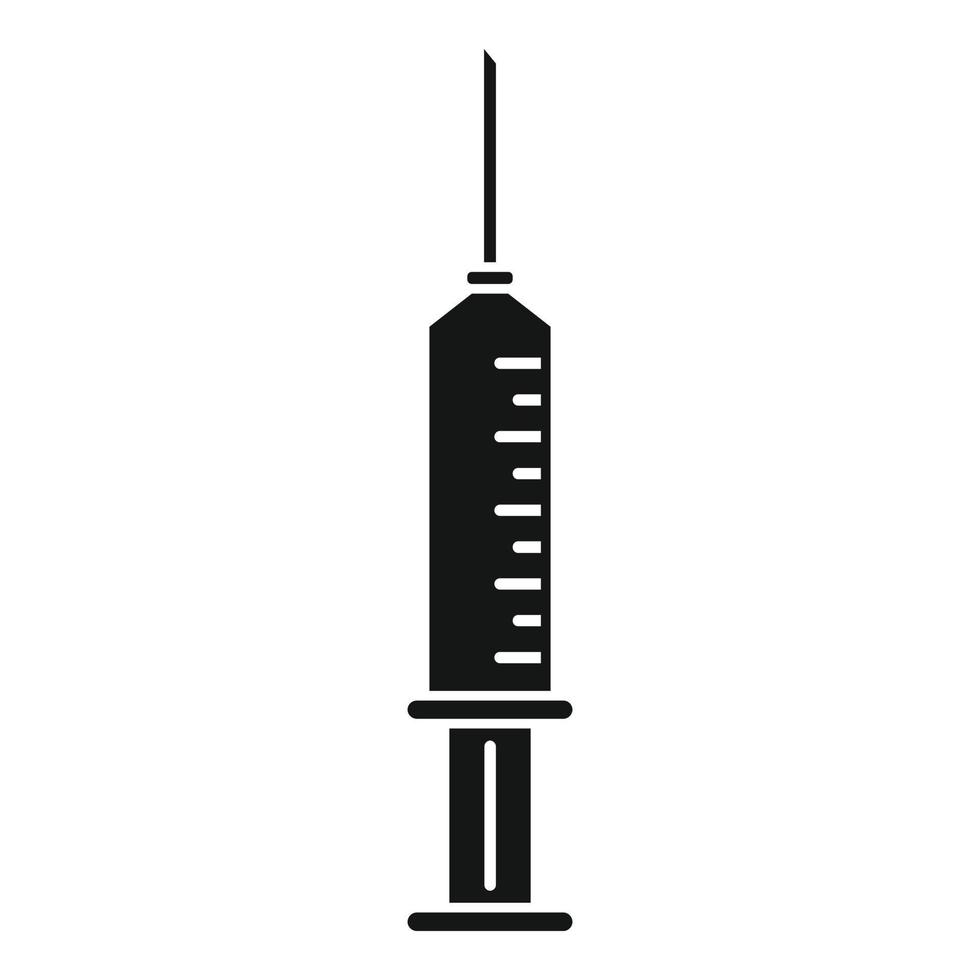 Medical syringe icon, simple style vector