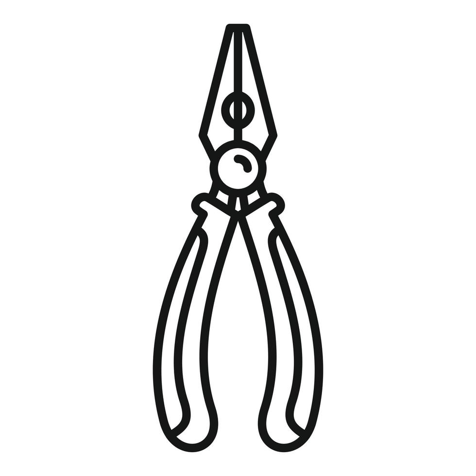 Pliers icon, outline style 14667957 Vector Art at Vecteezy