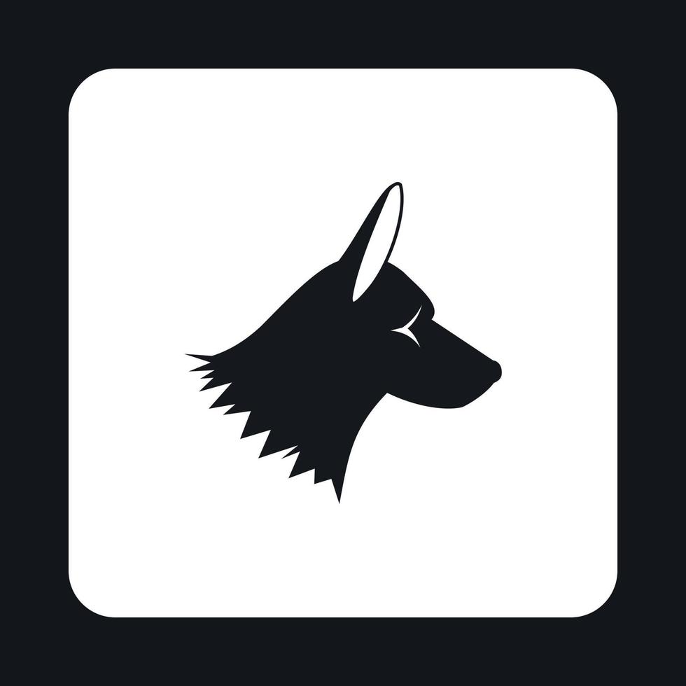 Collie dog icon, simple style vector