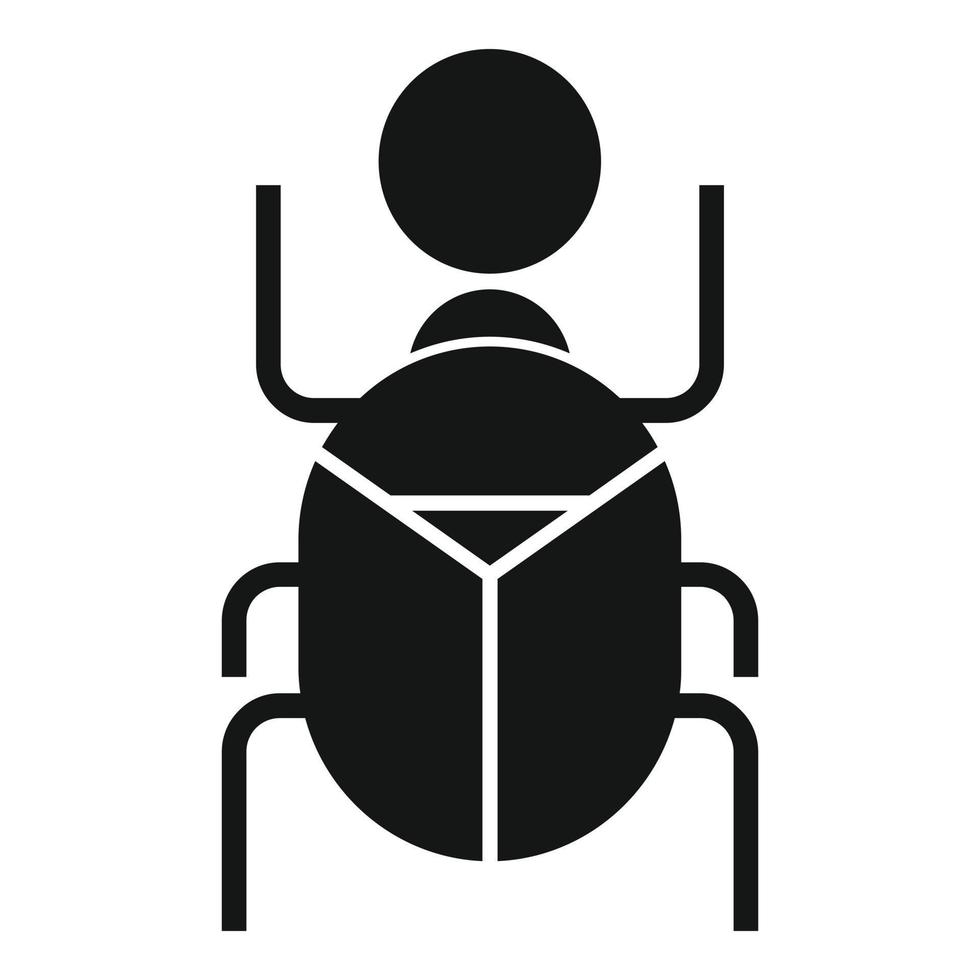 Africa scarab beetle icon, simple style vector