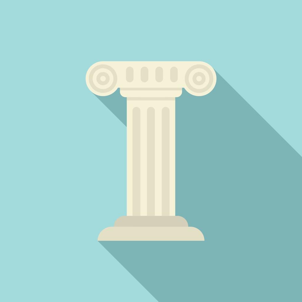 Greek sightseeing icon, flat style vector