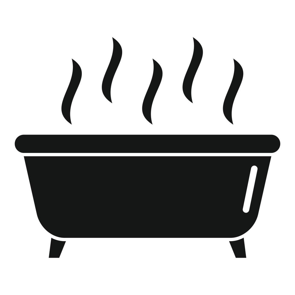 icono de bañera de aceites esenciales, estilo simple vector