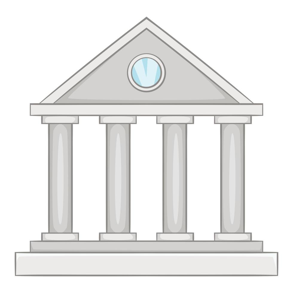 Museum building icon icon, cartoon style vector