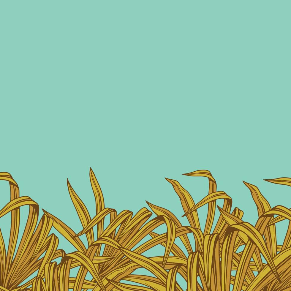 Hand drawn illustration of beauty plants and flowers in colorful line art style for background, floral pattern, invitations and fabric printing vector