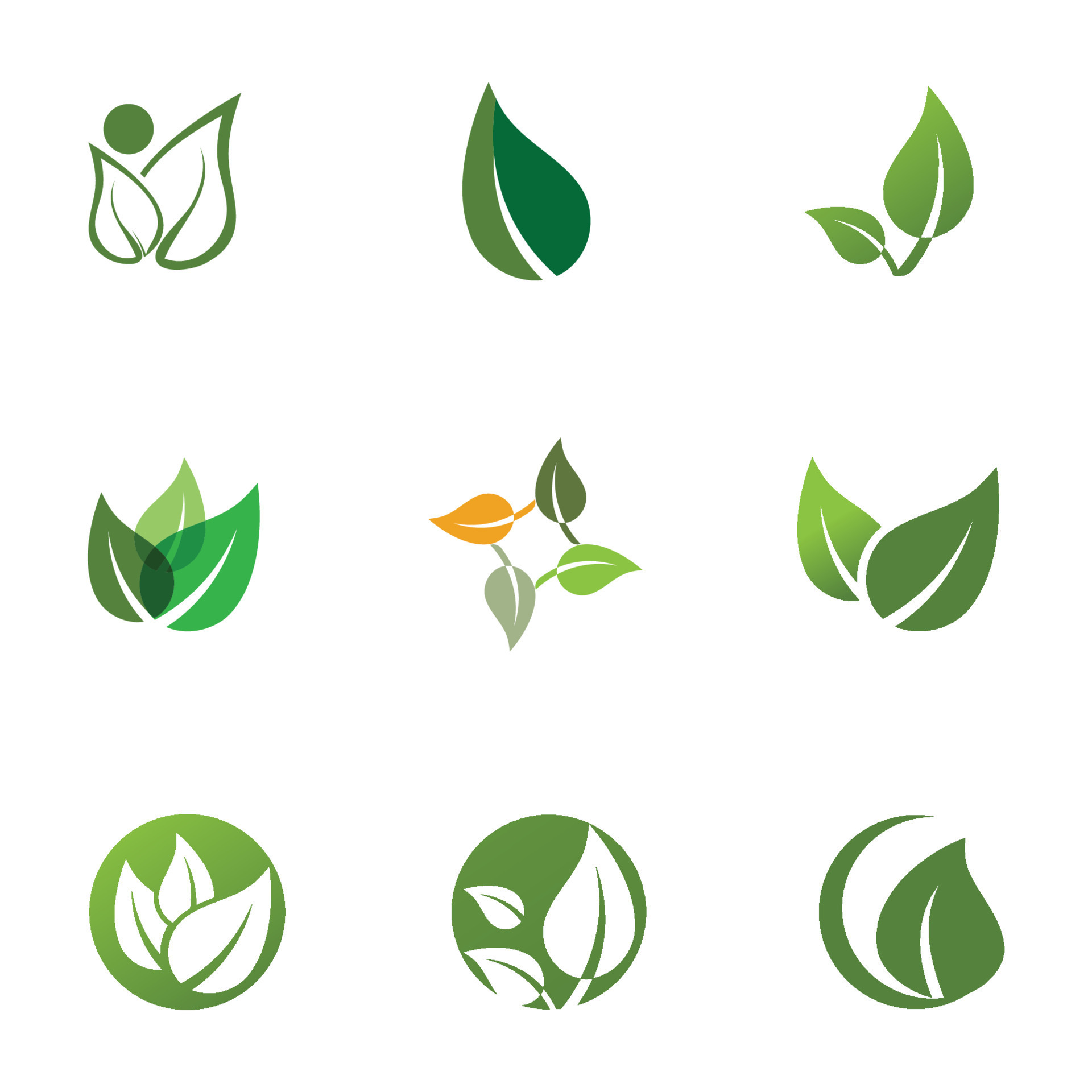 Green leaf illustration nature logo design 14668098 Vector Art at Vecteezy