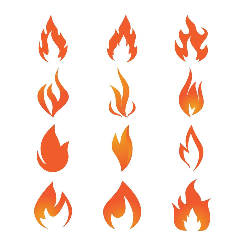 vector de logotipo de llama de fuego, concepto de logotipo de petróleo, gas y energía