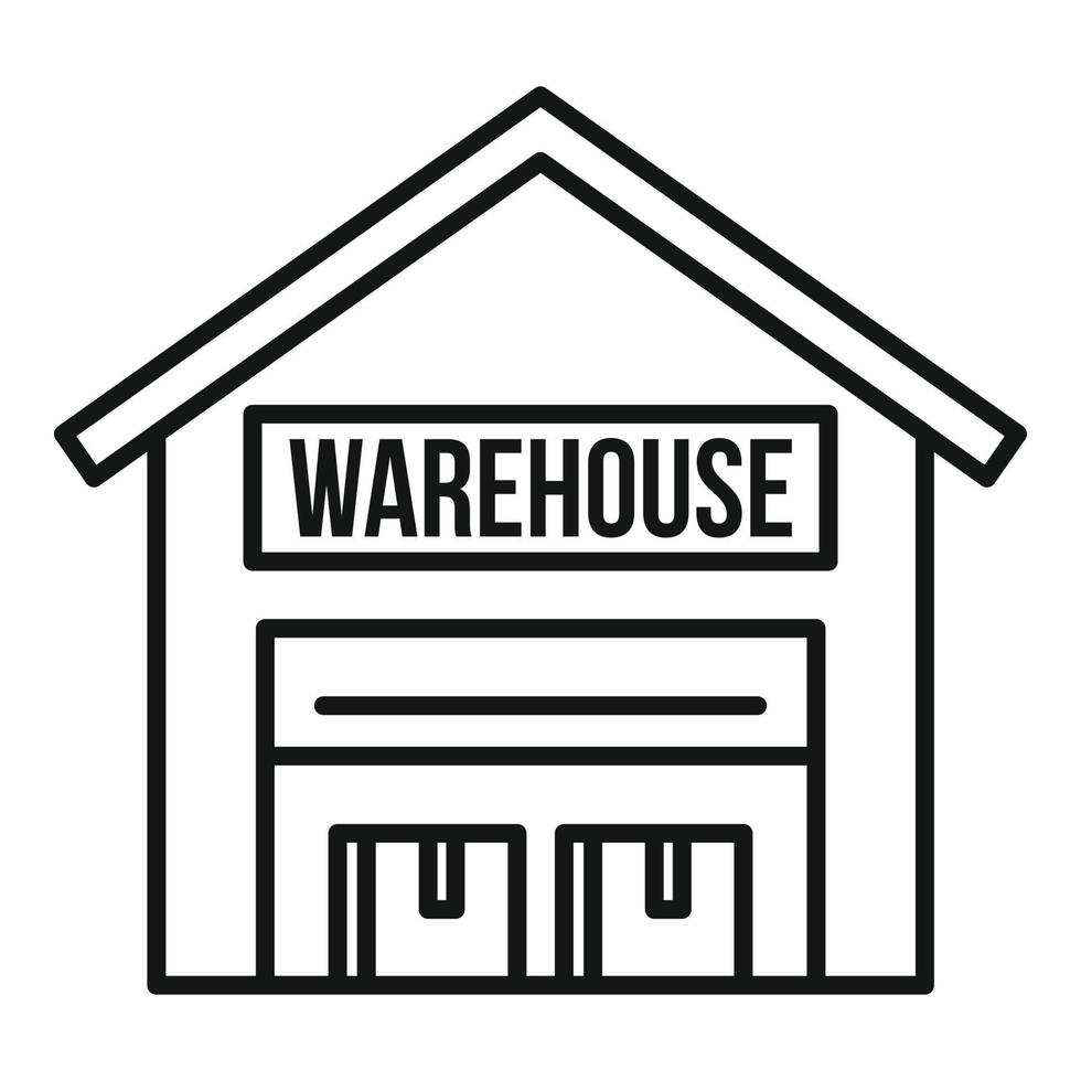 Warehouse icon, outline style 14668136 Vector Art at Vecteezy